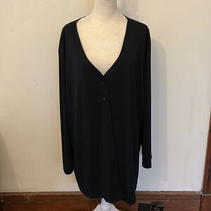 Diane Von Furstenberg black long sleeve open jacket Size 1 X